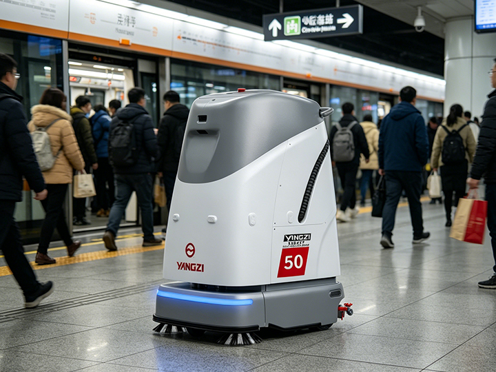交通枢纽静音无人洗地机器人