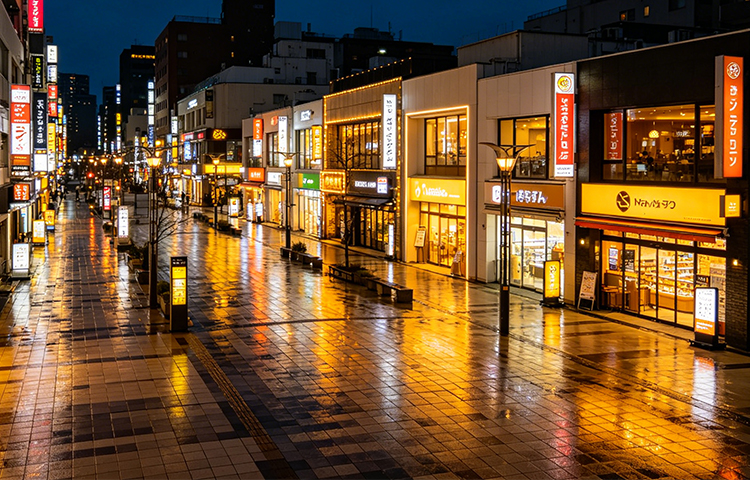步行街实地清洁