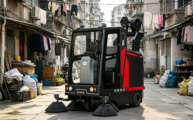 扬子扫地车官网深度解读：YZ-SP25-13驾驶式扫地机——21000㎡/h效率背后，是效率替代人力的成本账